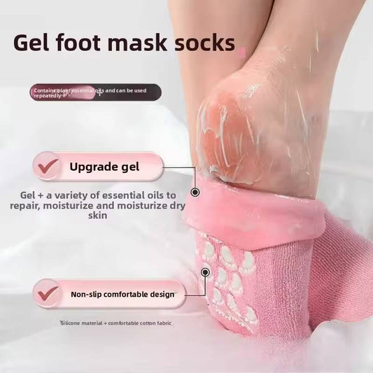 Silicone Moisturizing Mask Socks Reusable Exfoliating Anti Crack Protective Dry Dead Skin Remover Tools Foot Care