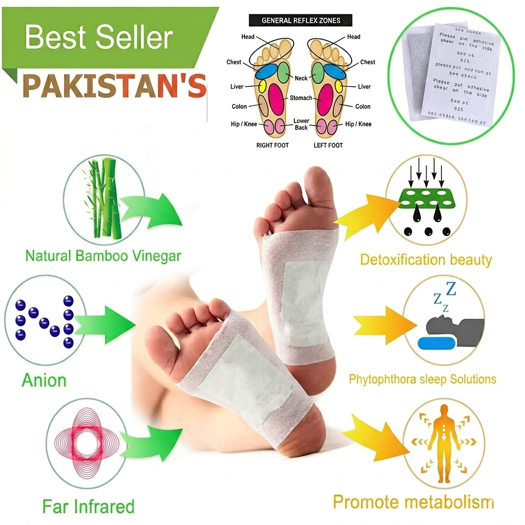 Kinoki Detox Foot Pads  | Natural Cleansing Foot Patches for Stress Relief & Better Sleep
