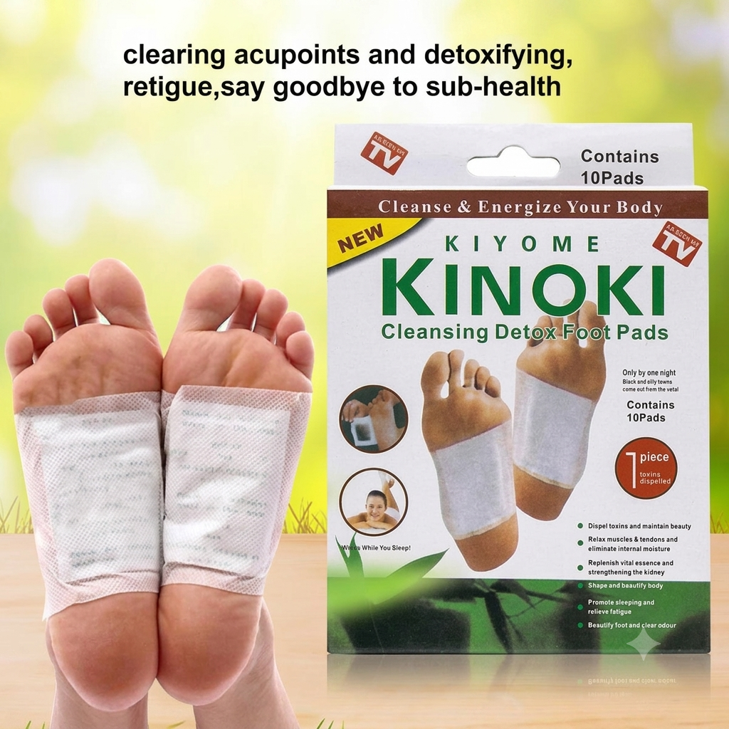 Kinoki Detox Foot Pads  | Natural Cleansing Foot Patches for Stress Relief & Better Sleep