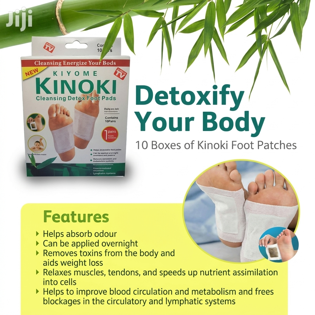 Kinoki Detox Foot Pads  | Natural Cleansing Foot Patches for Stress Relief & Better Sleep