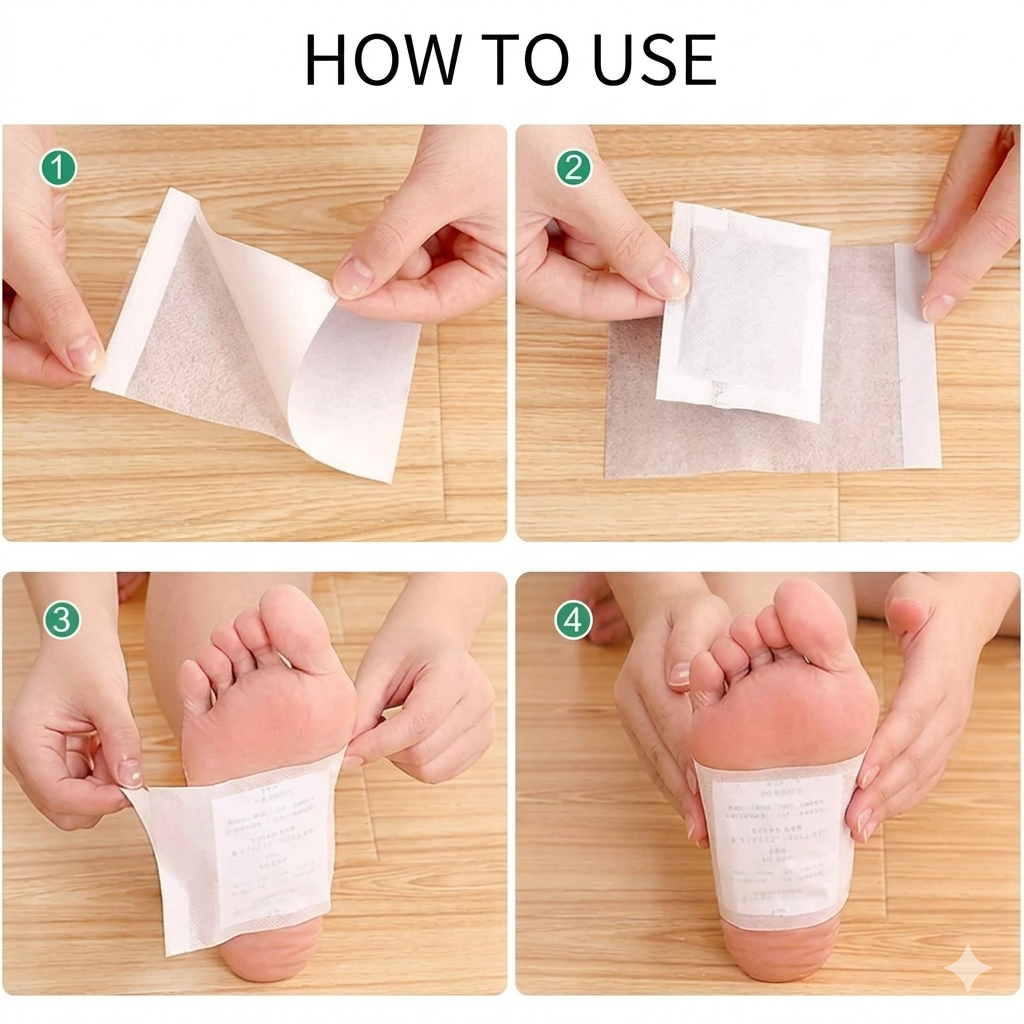 Kinoki Detox Foot Pads  | Natural Cleansing Foot Patches for Stress Relief & Better Sleep