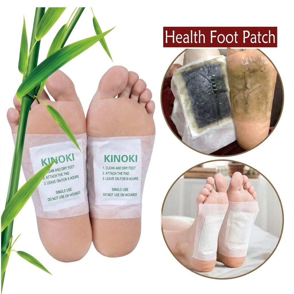 Kinoki Detox Foot Pads  | Natural Cleansing Foot Patches for Stress Relief & Better Sleep