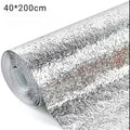 Silver Foil | Marble Sheet Sticker 40x200cm | Waterproof Self-Adhesive PVC Wallpaper for Furniture Walls