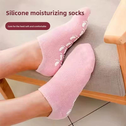 Silicone Moisturizing Mask Socks Reusable Exfoliating Anti Crack Protective Dry Dead Skin Remover Tools Foot Care