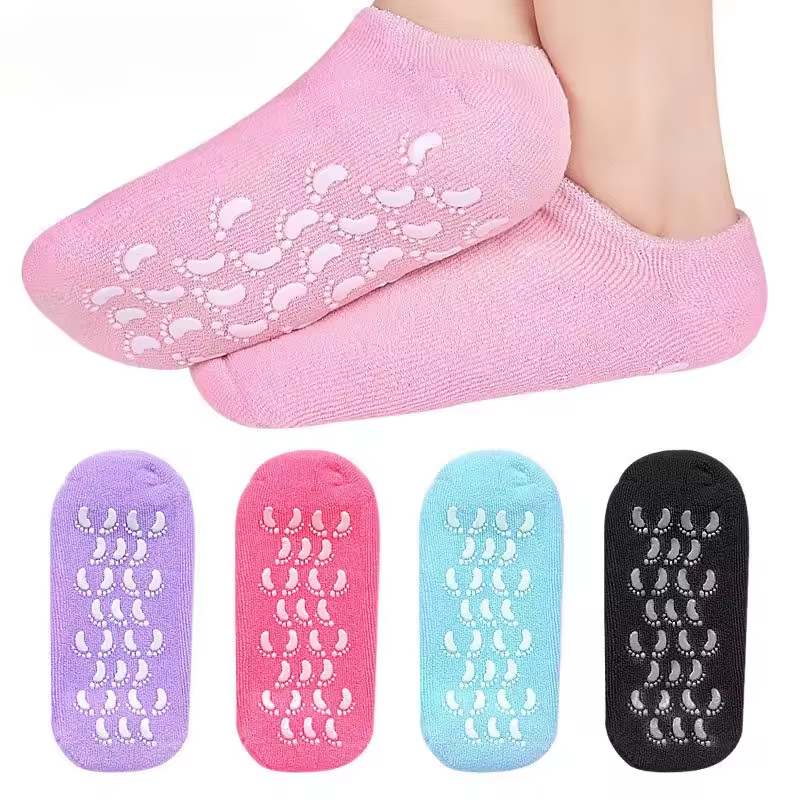 Silicone Moisturizing Mask Socks Reusable Exfoliating Anti Crack Protective Dry Dead Skin Remover Tools Foot Care