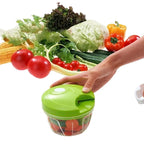 Manual Mini Hand Pull Food Chopper | Spin Cutter Vegetable & Fruit Chopper | Food Processor for Onion, Garlic, Salad & Kitchen Use