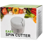 Manual Mini Hand Pull Food Chopper | Spin Cutter Vegetable & Fruit Chopper | Food Processor for Onion, Garlic, Salad & Kitchen Use