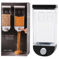 Wall Mounted Cereal Dispenser | 1.5L Transparent Grain Storage Container | One-Touch Cereal & Rice Dispenser | Space Saving Kitchen Organizer