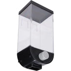Wall Mounted Cereal Dispenser | 1.5L Transparent Grain Storage Container | One-Touch Cereal & Rice Dispenser | Space Saving Kitchen Organizer